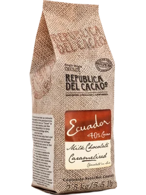 Chocolate con Leche Ecuador 40% Caramelizado de 2.5 KG