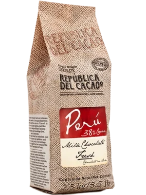 Chocolate con Leche Perú 38% de 2.5 KG