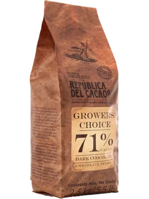 Chocolate Negro Growers Choice 71% de 2.5 KG